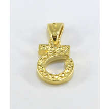 Pendentif plaqué or symbole de l'optimisme et de la confiance en soi