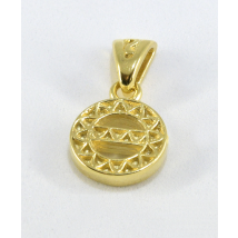 Pendentif plaqué or symbole de la protection