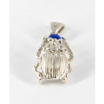 Pendentif Scarabée et pierre Lapis Lazuli en argent massif
