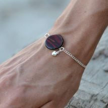 Bracelet marqueterie chaine argenté Diane