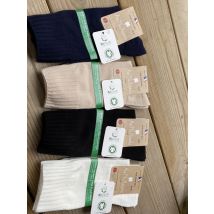 Lot de 2 paires de chaussettes sans élastique en pur coton bio