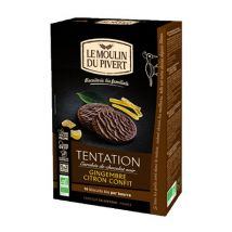 Le Moulin Du Pivert - Biscuits Tentation Au Chocolat Noir, Gingembre Et Citron Confit