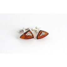 Ambre Et Argent - Boutons De Manchette En Ambre De La Baltique Sur Argent Massif - Bijoux / accessoires