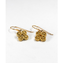 Boucles d'oreilles plaqué or dormeuse symbole de la chance