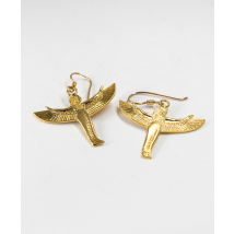 Boucles d'oreilles Déesse Isis plaqué or