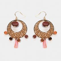 Boucles bois créole doré Natacha