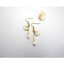 Boucles d'oreilles coquilles Saint Jacques