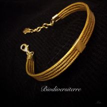 Bracelet "4brins" réalisé en Capim Dourado,"l'or végétal" du...