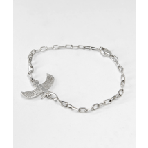 Bracelet chaîne réglable Déesse Isis argent massif