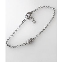 Bracelet chaîne scarabée équilibre argent massif