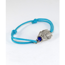 Bracelet cordon adaptable le scarabée et pierre Lapis Lazuli...