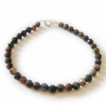 Bracelet en opale noire facetté, pierre naturelles, ∅ 4,5 mn