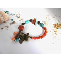 Bracelet orgonite sphère Récifs