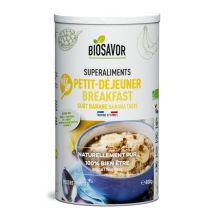Biosavor - Mix Petit-déjeuner Bio - Saveur Banane - Fabriqué En France - Produits sans lactose