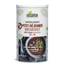 Biosavor - Mix Petit-déjeuner Bio - Saveur Cacao - Fabriqué En France - Produits sans lactose