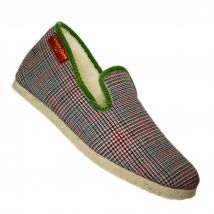 Pantoufles Charentaises JO - tissu 100% laine haute couture -...