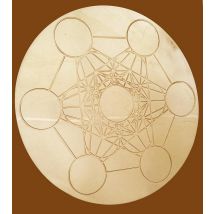 Lighthouse - Cube De Métatron Plaque En Laiton D.30 Cm - Objets de décoration