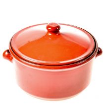 Bloumi - Cocotte Ronde Céramique Rouge Cendre 20 Cm 2 Litres - Assiettes & plats