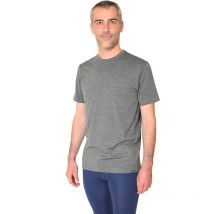 Coolman - T-shirt Homme Manches Courtes Col O Gris En Pure Laine Mérinos - Mode prêt à porter Homme
