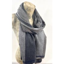 Étole, écharpe à grandes bandes chevronnées et une bordure...