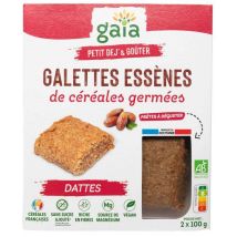 Gaia - Galettes Essènes De Céréales Germées Dattes 2x100g - Galettes de céréales