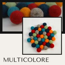 Ecocotte - Dessous-de-plat “boules En Feutre De Laine” Multicolore - Divers art de la table