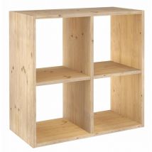 Europe & Nature - Etagère Pin Massif Germain 2x2 - Mobilier écologique