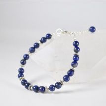 Pierre De Lune - Bracelet Lapis-lazuli Et Argent - Bijoux bien-être