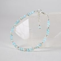 Pierre De Lune - Bracelet Larimar Et Argent - Bijoux bien-être