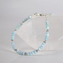 Pierre De Lune - Bracelet Larimar Et Argent - Bijoux bien-être