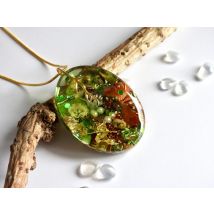Prendentif orgonite ovale Nouveau Monde