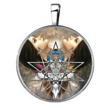 Bio-energy - Pendentif Ésotérique Argenté 15 En 1 - Bijoux bien-être