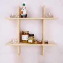 Europe & Nature - Etagère Murale En Pin Massif - Mobilier écologique