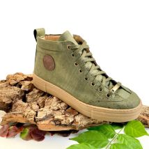 Chaussures montantes Liège - Baskets montantes en liège Kaki