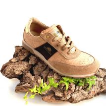 Chaussures - Baskets femme dorée en liège naturel