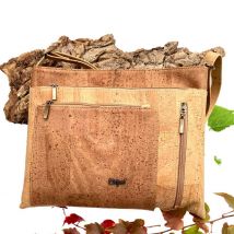 Sac Bandoulière en liège "Cascade CAMEL"- Sac en liège Vegan