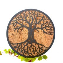 Oak Forest - Sac En Liege - Support Mural Arbre De Vie En Liège & Métal - Décoration - Objets de décoration