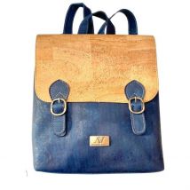 Sac à dos artisanal en liège "Mon cartable marine" - Sac à dos...