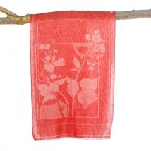 Foulard en coton bio et lin - Ronce - coloris Feu