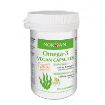 Norsan - Norsan Omega-3 Vegan Capsules 1700 Mg Huile D'Algue 80 Capsules - Circulation