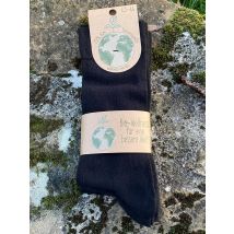 Aux Fils Naturels - Lot De 3 Paires De Chaussettes Coton Bio (noir) - Mode prêt à porter Femme