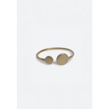 Bague argent doré brossée