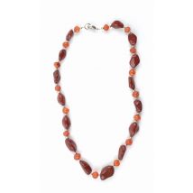 Collier rouge orange