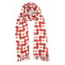 Echarpe Flower Power blanc rouge