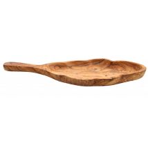 Comptoir D'Ailleurs - Plat En Bois D'Olivier Feuille Raisin - Assiettes & plats