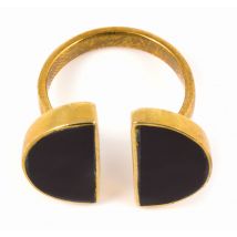 Bague noir/doré