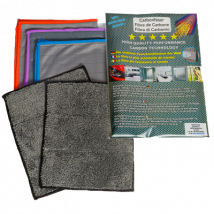 Bou2bio - Kit Microfibres Carbone (2 Lavettes Et 3 Lingettes) - Produits & matériels d'entretien