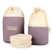 Les Tendances D'Emma - Kit 20 Carrés Démaquillants Lavables Écru En Coton Bio Biface - Démaquillants