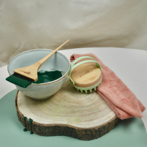 Powder - Masques Cheveux Bio - Pack - Bandeau, Pinceau & Brosse Stimulante - COFFRETS & BOX BEAUTE