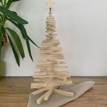 Mes Courses En Vrac - Sapin Décoratif En Bois À Lattes Mobiles
